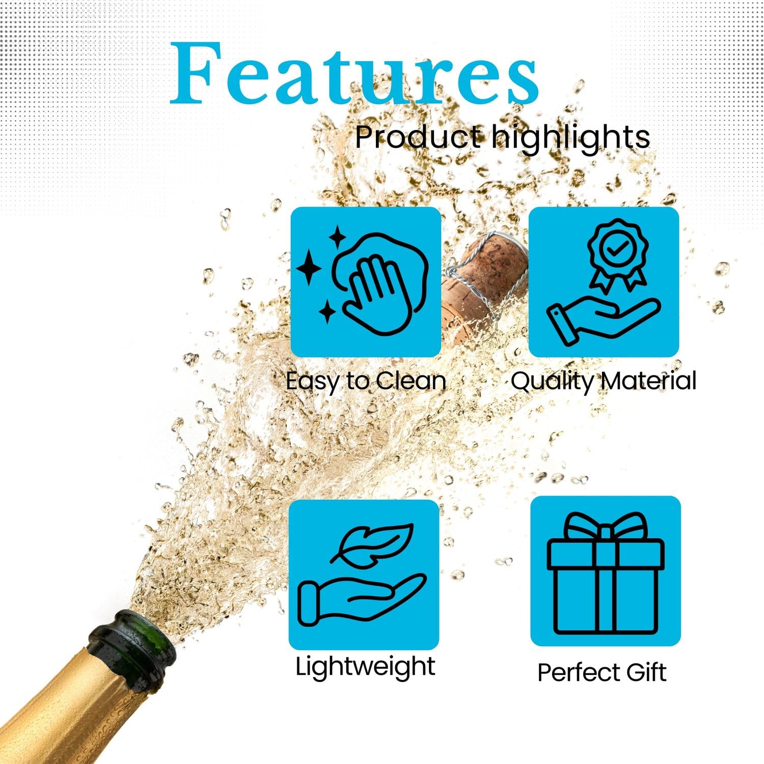 Intirilife 6x Flûte à Champagne avec bord moderne et reflets arc-en-ciel - 150 ml de contenance - Flûte à champagne Prosecco Verre cristal résistant au lave-vaisselle antichoc