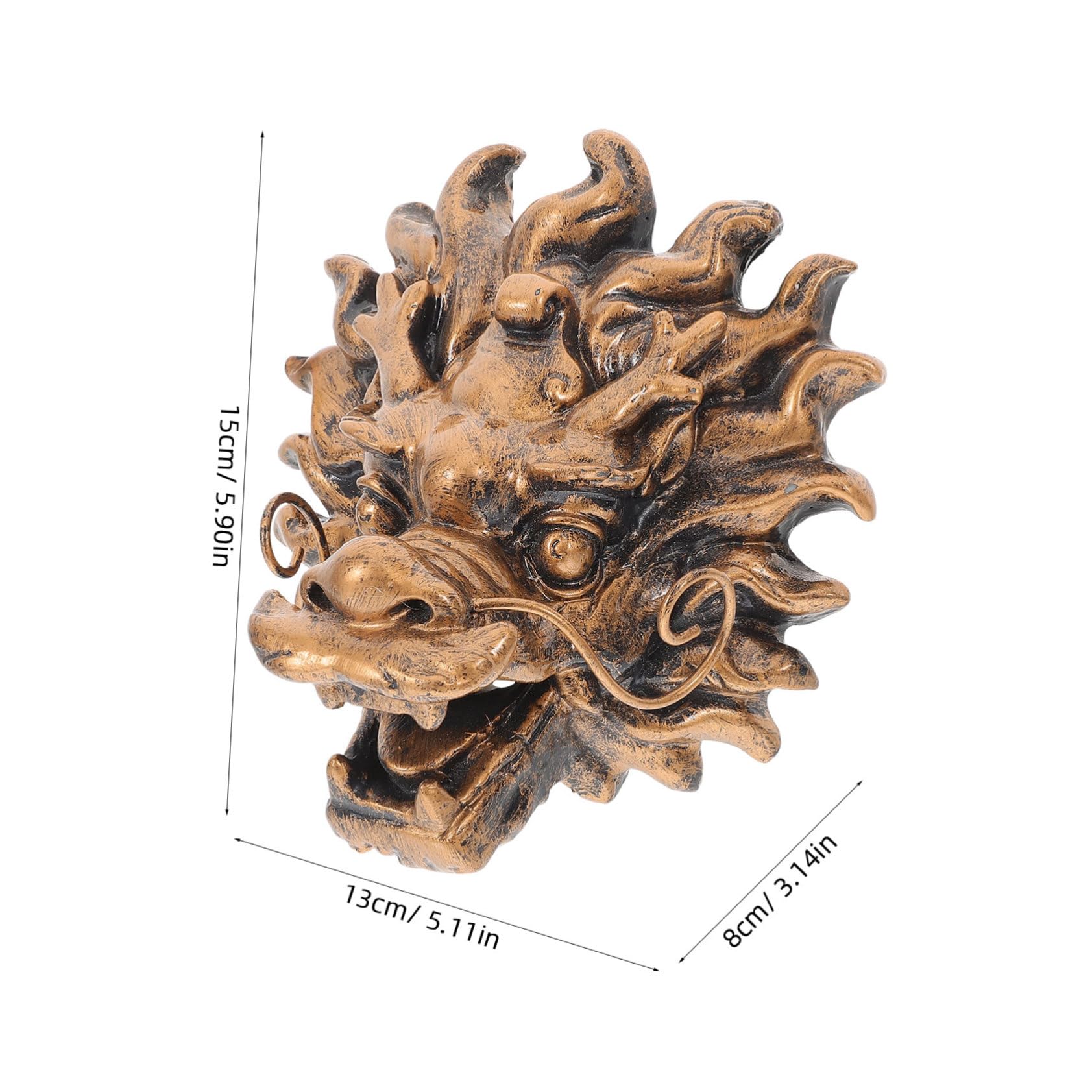Fontaine Murale avec Tête De Dragon Dorée Robinet Extérieur pour Jardin Et Villa Fontaine Décorative pour Aménagement Paysager Extérieur