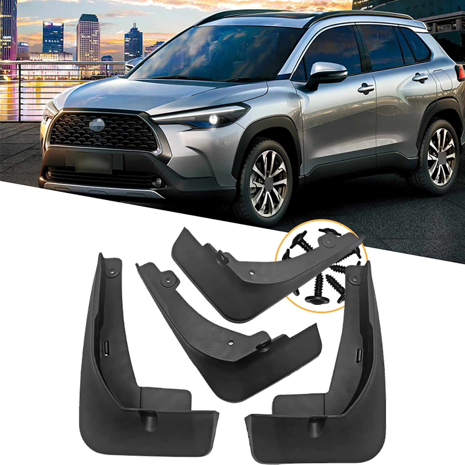 Bavettes Toyota Corolla Cross 2020 JONASC garde-boue auto avant arrière