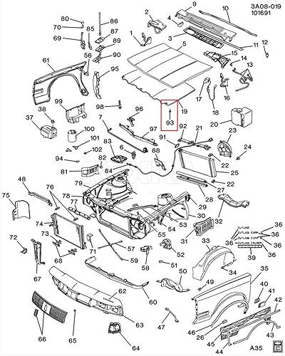 Miniatura 7 de Rexka 20 clips de retención de aislamiento de capó 20064875 compatibles con GM Cadillac Buick GMC Hummer Pontiac Saturn