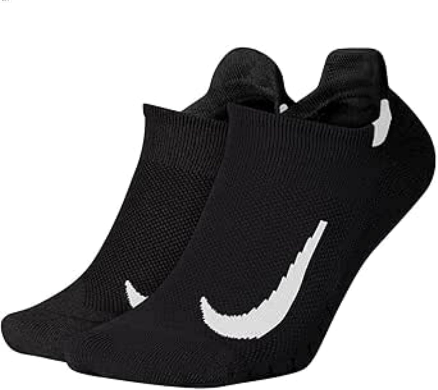 Multiplier Running No-Show Socks 2 Pack (010 - Black/White)
