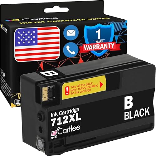 Cartlee Cartuchos de tinta compatibles de repuesto para HP 712 712XL cartuchos de tinta para HP para impresoras DesignJet T120 T230 T250 T520 T630
