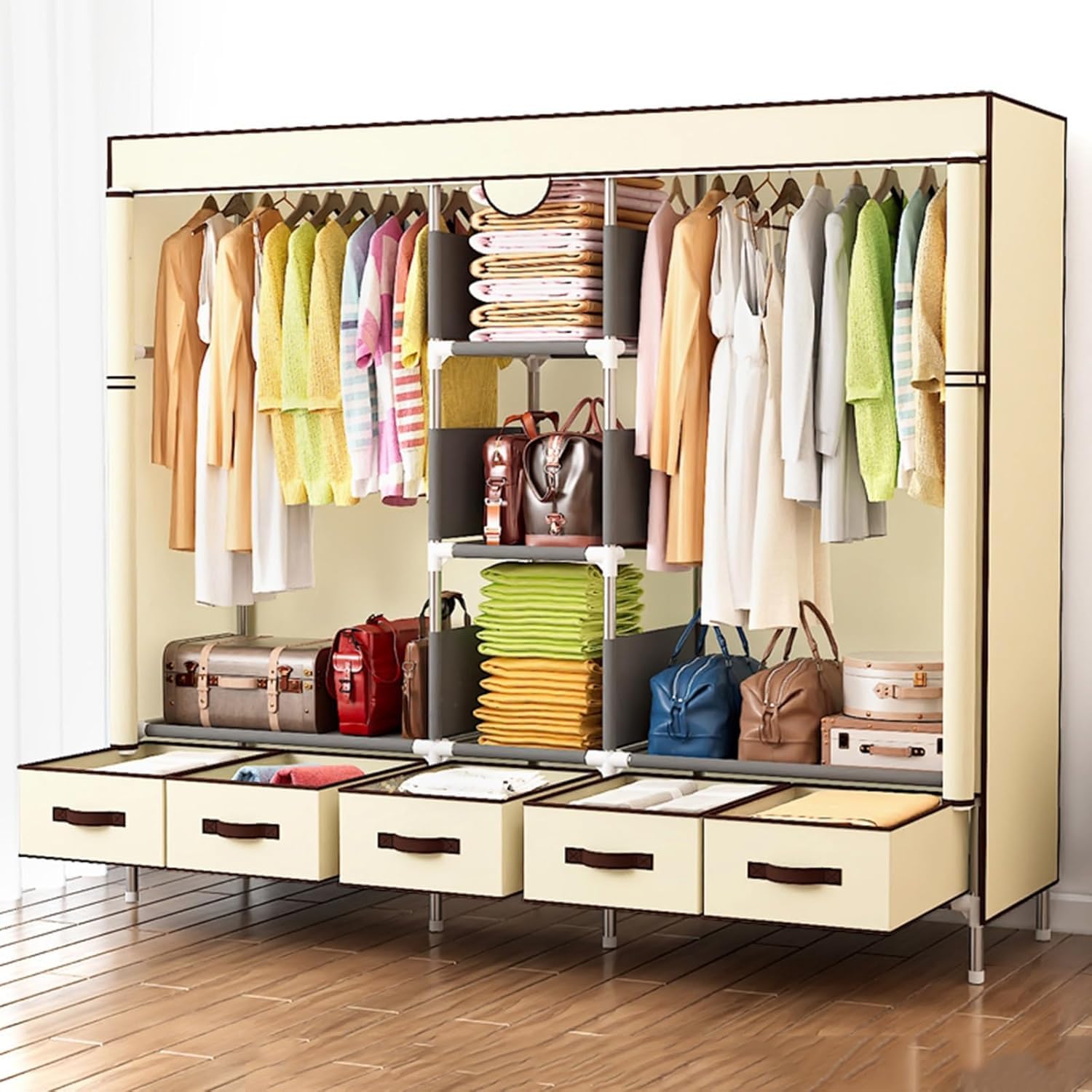 Armoire portable pour suspendre les vêtements et supprimer le désordre des petites pièces