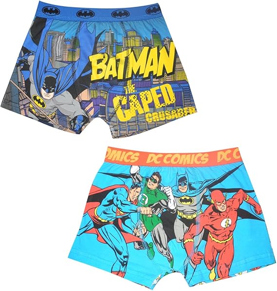 Amazon.com: (Pack de 2) Niños Calzoncillos calzones: Batman \u0026 DC Comics ( Superman, Batman, Flash) : Ropa, Zapatos y Joyería
