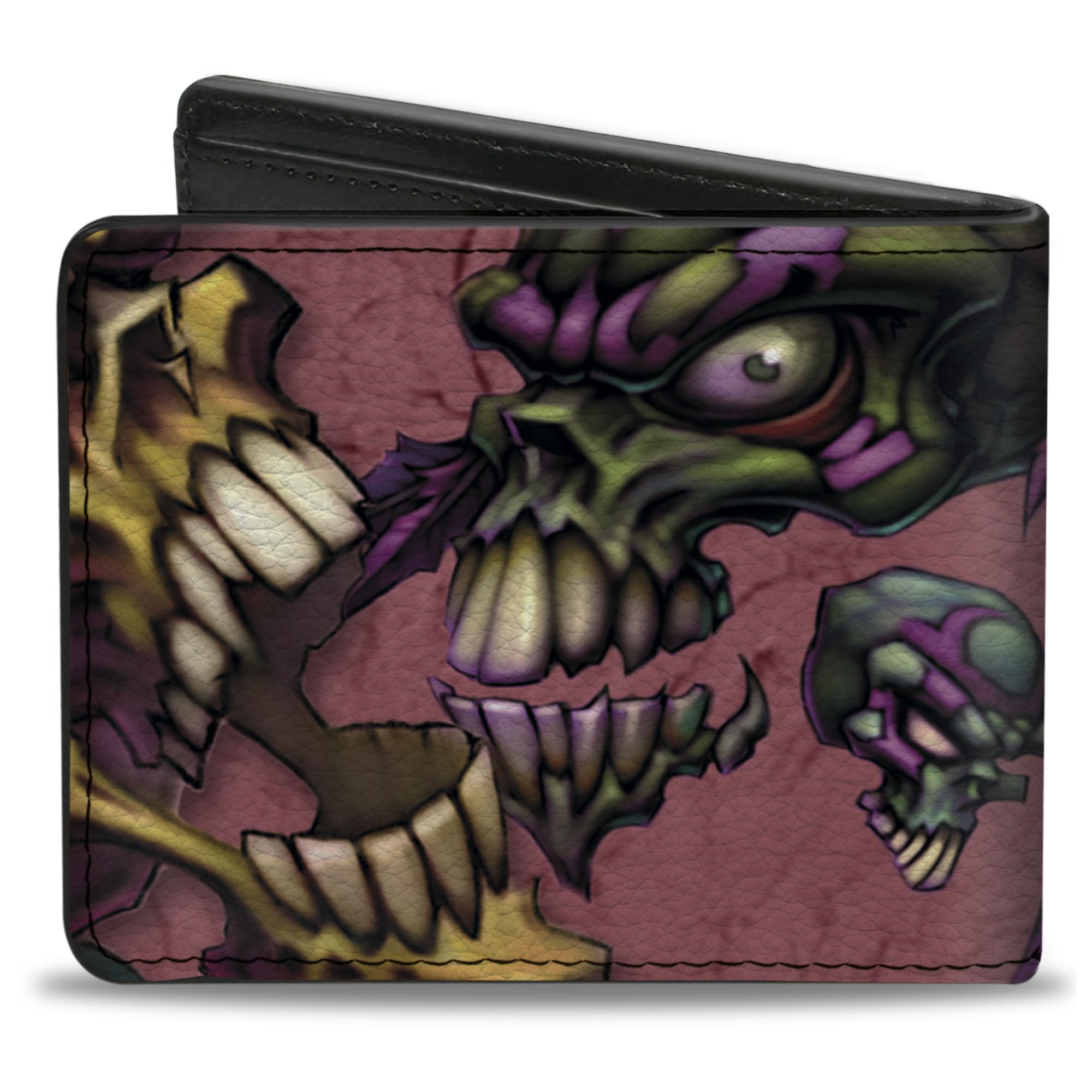 Buckle-Down Men's Standard PU Bifold Wallet-TJ-Bones, Multicolor, 4.0