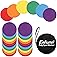 Emhumn 4inch & 9inch Poly Spot Markers for Agility Dot for Gym/PE Training, Dance, 6/12/24 Pcs Round Multiple Color & Size Ru