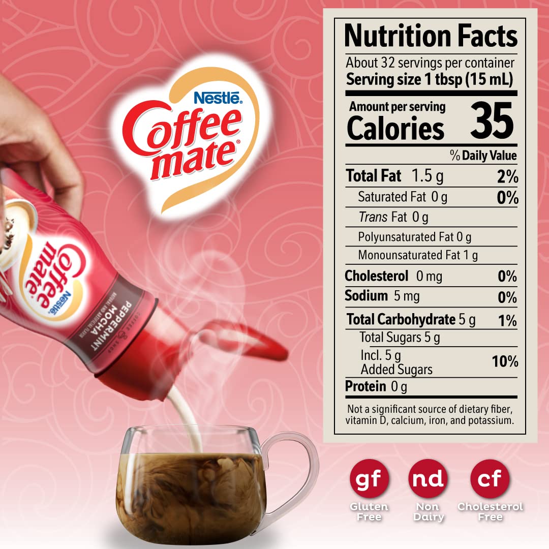 COFFEE MATE Peppermint Mocha Liquid Coffee Creamer 16 fl. oz. Bottle