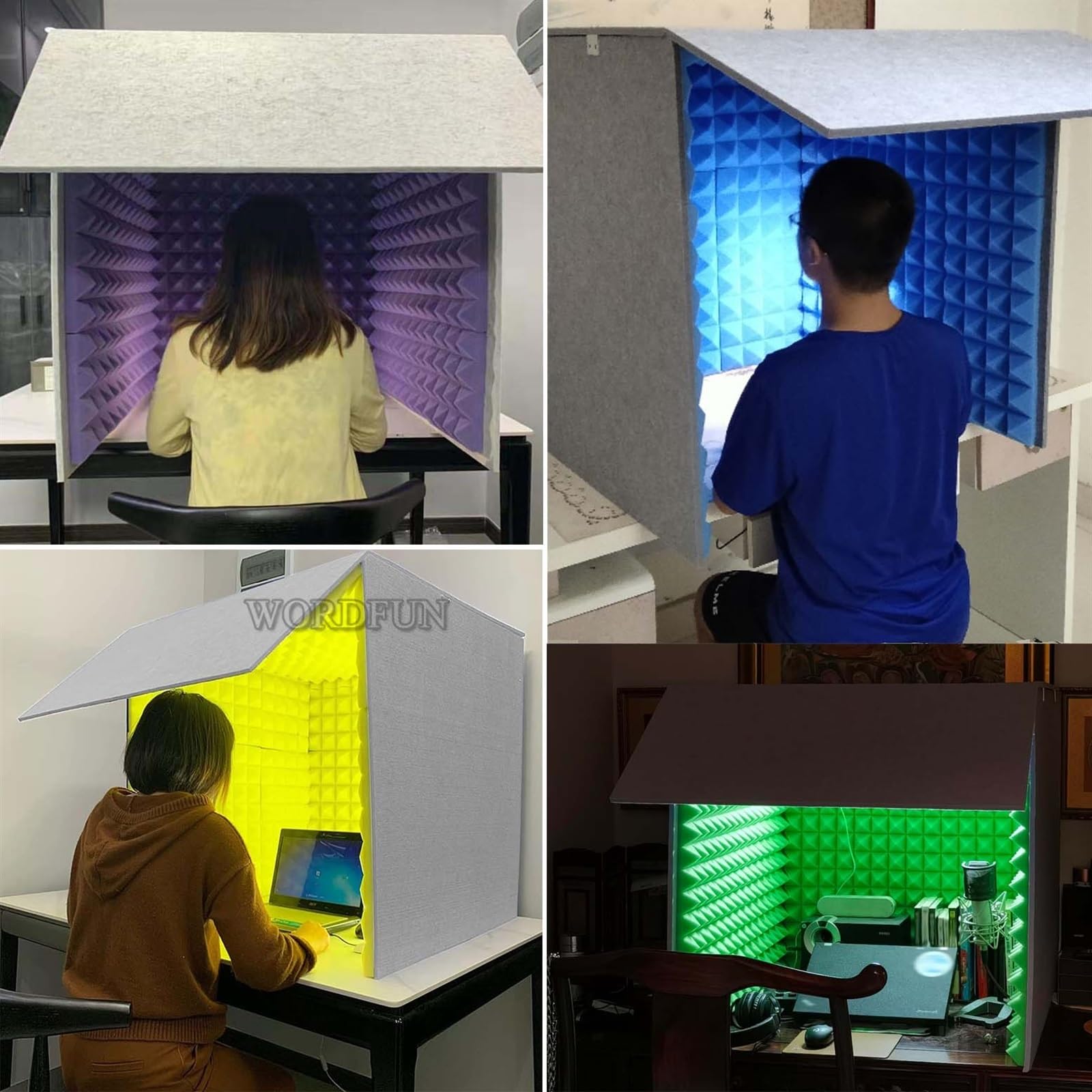 Cabina sonora portatile per migliorare la qualità della registrazione con questa scatola di isolamento acustico fatta da sé per apparecchiature di registrazione audio da studio desktop