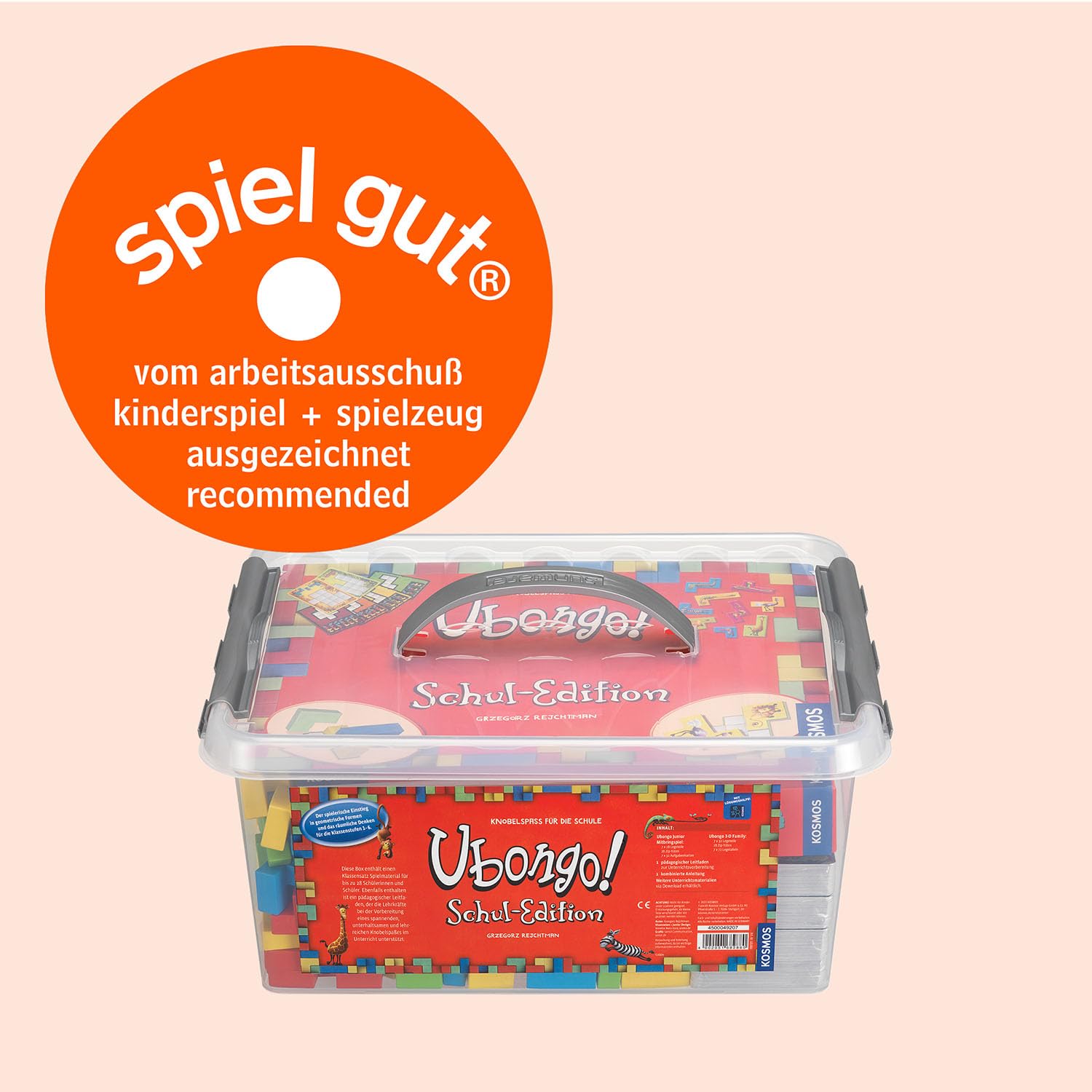 Kosmos ‎682880 Ubongo - Schuledition, Klassensatz für 28 Kinder, Klassenstufe 1-6., für Schülerinnen und Schüler ab 6 Jahre, spielerisch Mathe Lernen, geometrische Formen, räumliches Denken
