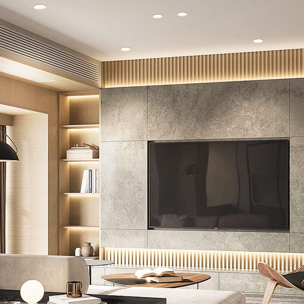 USMJQVZ White Aluminum LED Can Light 7W,10W,12W LED Recessed Lighting Living Room Surface Mount Recessed Ceiling Lighting Shop LED Recessed Downlight,(5 Pack)