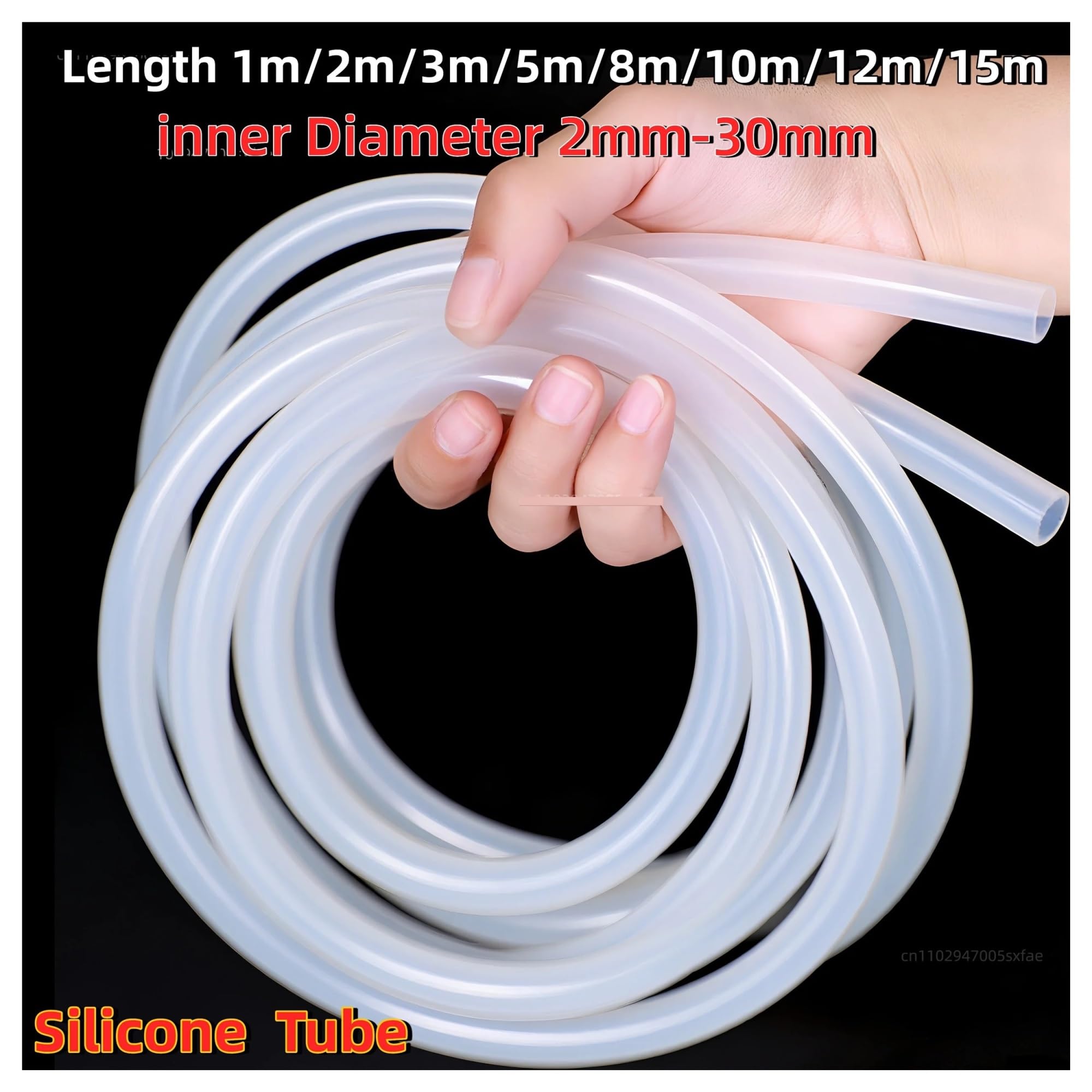 Manguera de tubo silicona Bomba peristáltica transparente for acuario, tubo de manguera caucho silicona personalizado exterior 2mm-30mm, diámetro suave y Flexible(15 Meter,ID 9mm X OD 12mm)