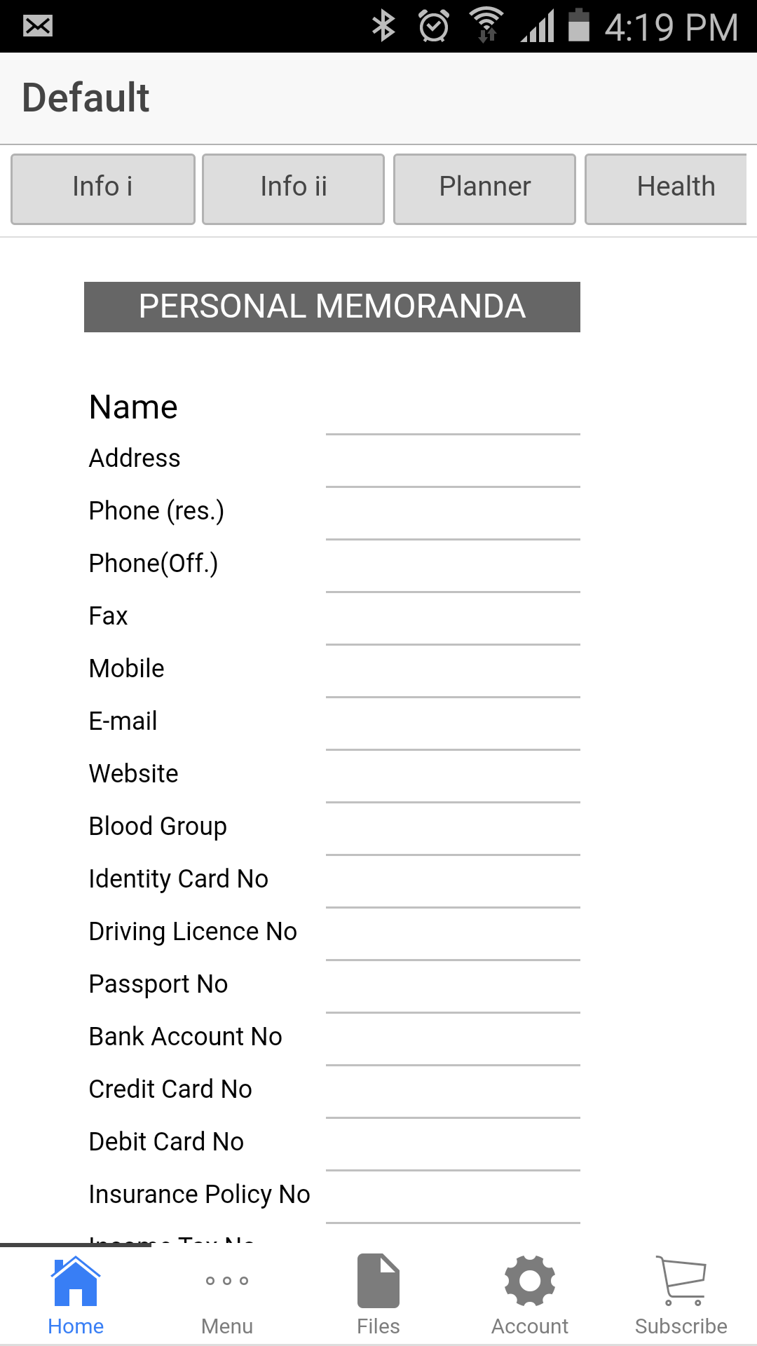 Personal Organizer App on Amazon Appstore