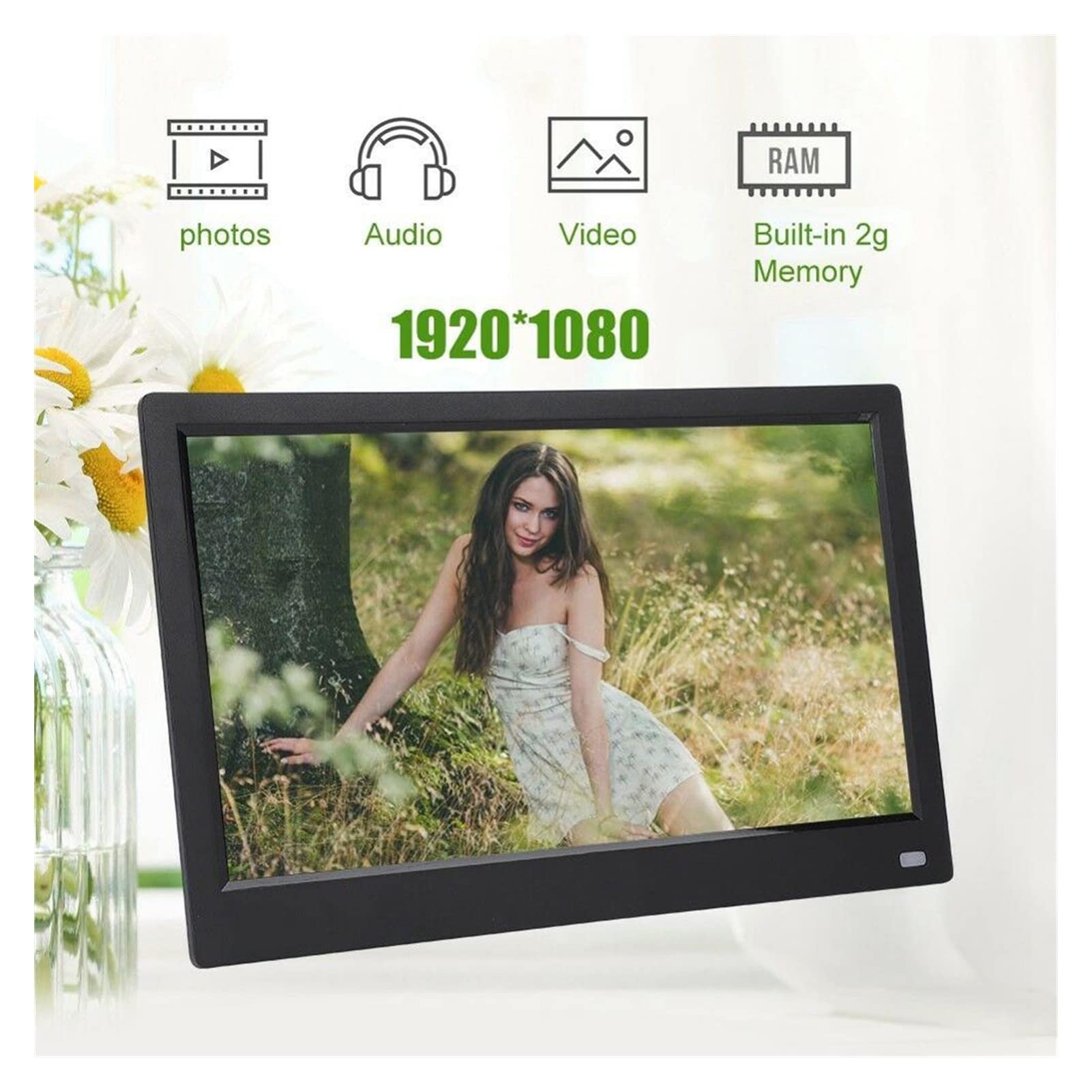 11,6" LCD 1080P Album do kalendarza/zegara/MP3/odtwarzacza wideo Cudowny w użyciu i udostępnianiu zdjęć (biały)