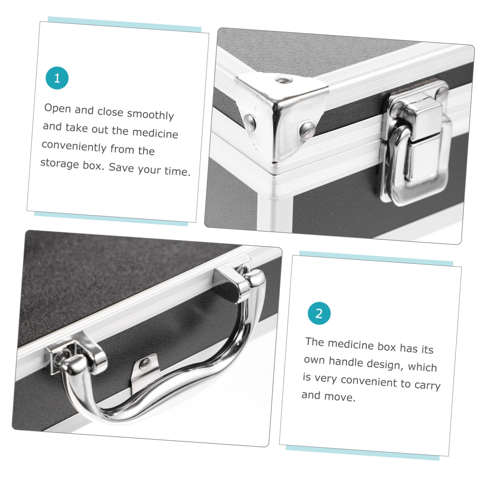 Ciieeo Werkzeugkasten Hartschalen-aktenkoffer Aus Aluminium Make-up-organizer Aus Legierung Notebook-aktentasche Versiegelter Behälter Notfallset-box Metall Flanell Schaumkissen Fräulein