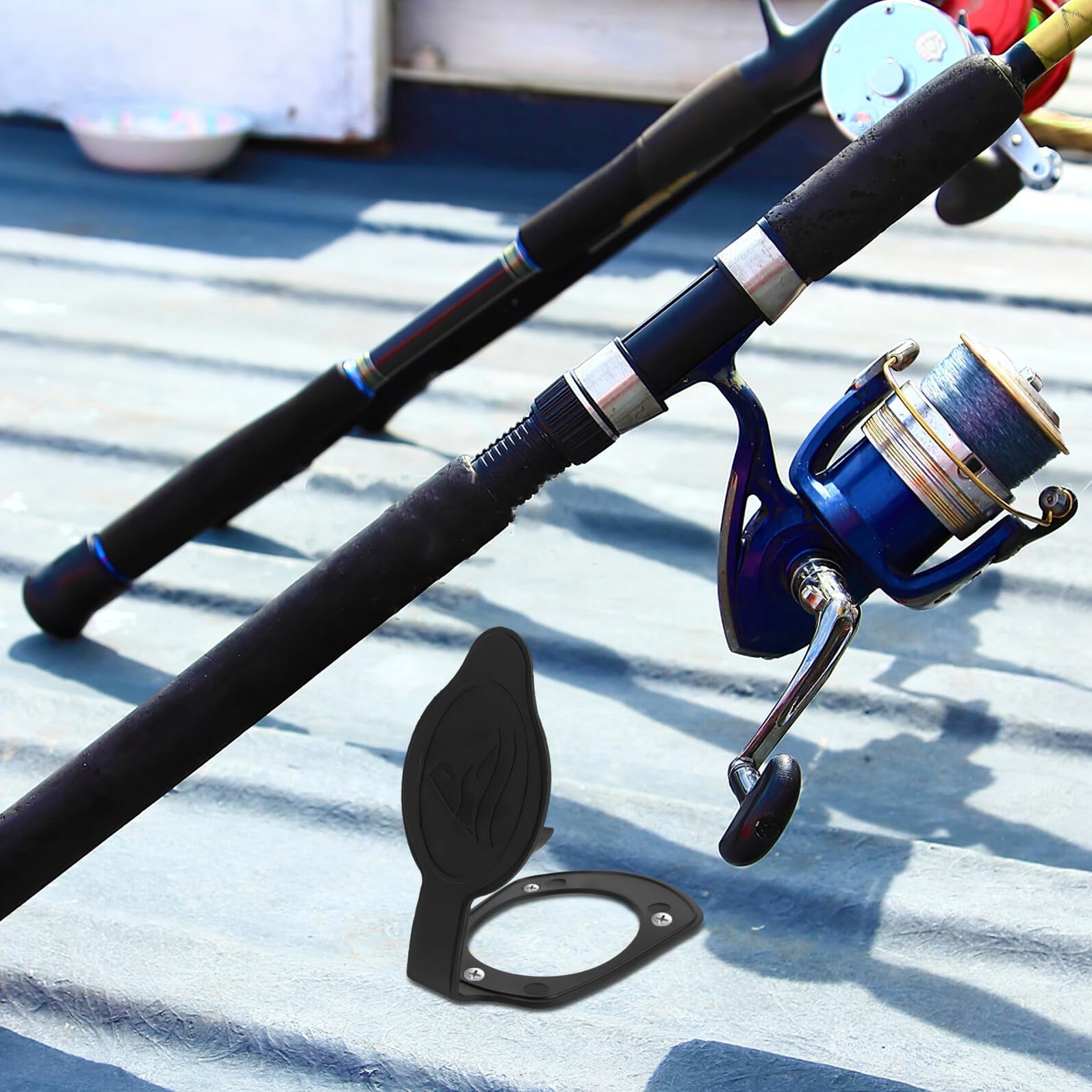Healifty Tapas de Goma Antideslizantes Kit de 2 Accesorio Estable Montaje Empotrado para Soporte de Caña de Pescar para Cubierta de Barco en Pesca
