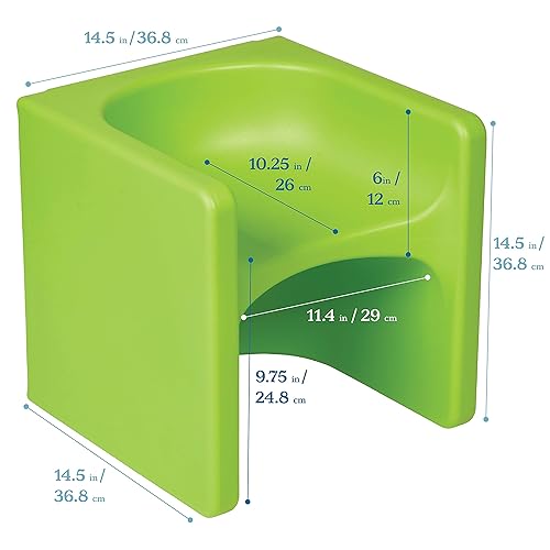 Miniatura 5 de ECR4Kids Tri-Me 3 en 1 silla cubo, muebles para niños, verde lima