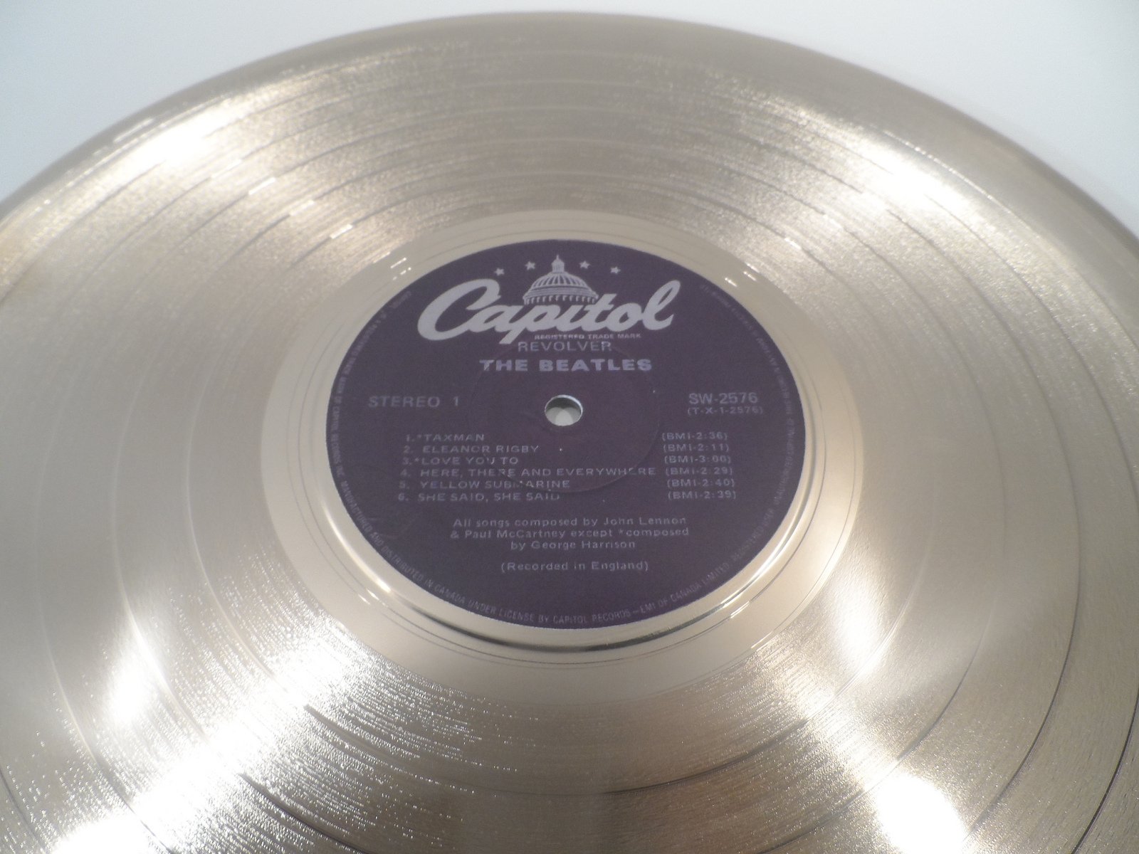 The Beatles Revolver Gold Record