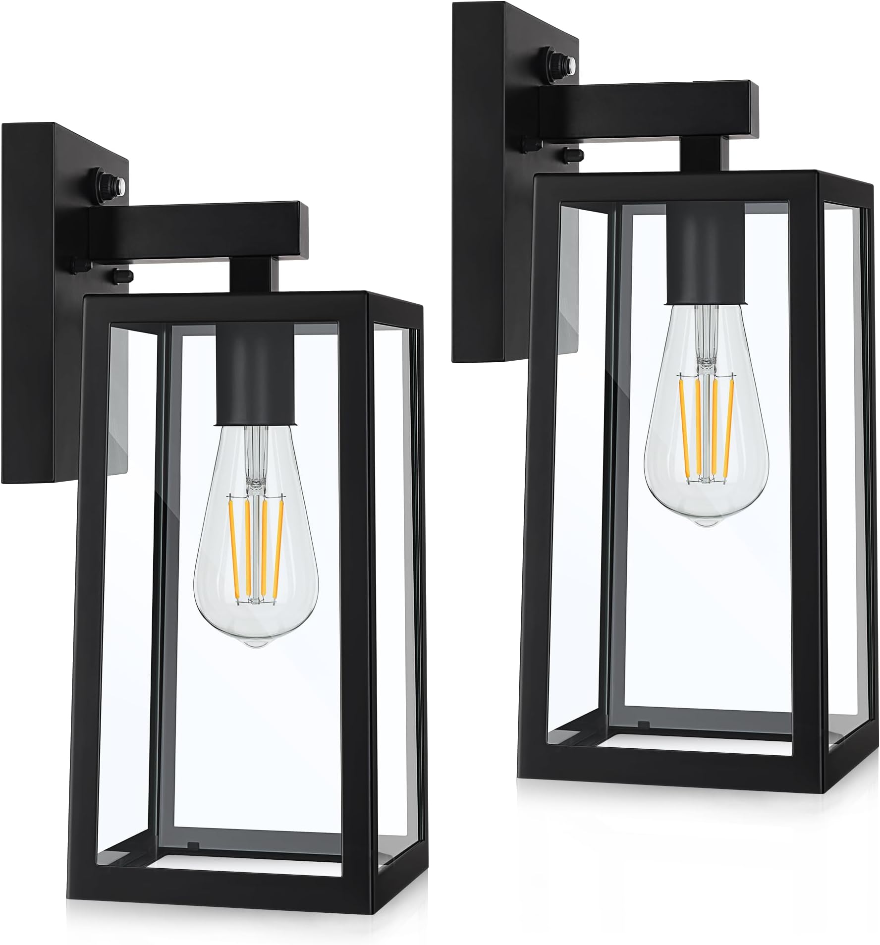 FLALINKO Dusk to Dawn Outdoor Wall Light Fixture, Oil Rubbed Bronze