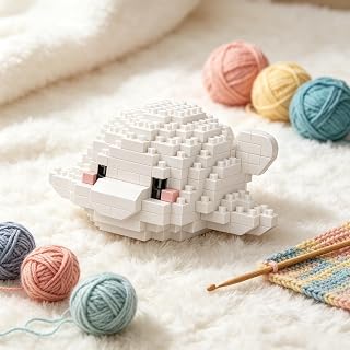 Beluga Whale Marine Creature Desktop Ornament Static Tabletop Display Figurine, Compact Standing Interior Decor Figure for Household Cabinet Counter Shelf Daily Indoor Space Furnishing
