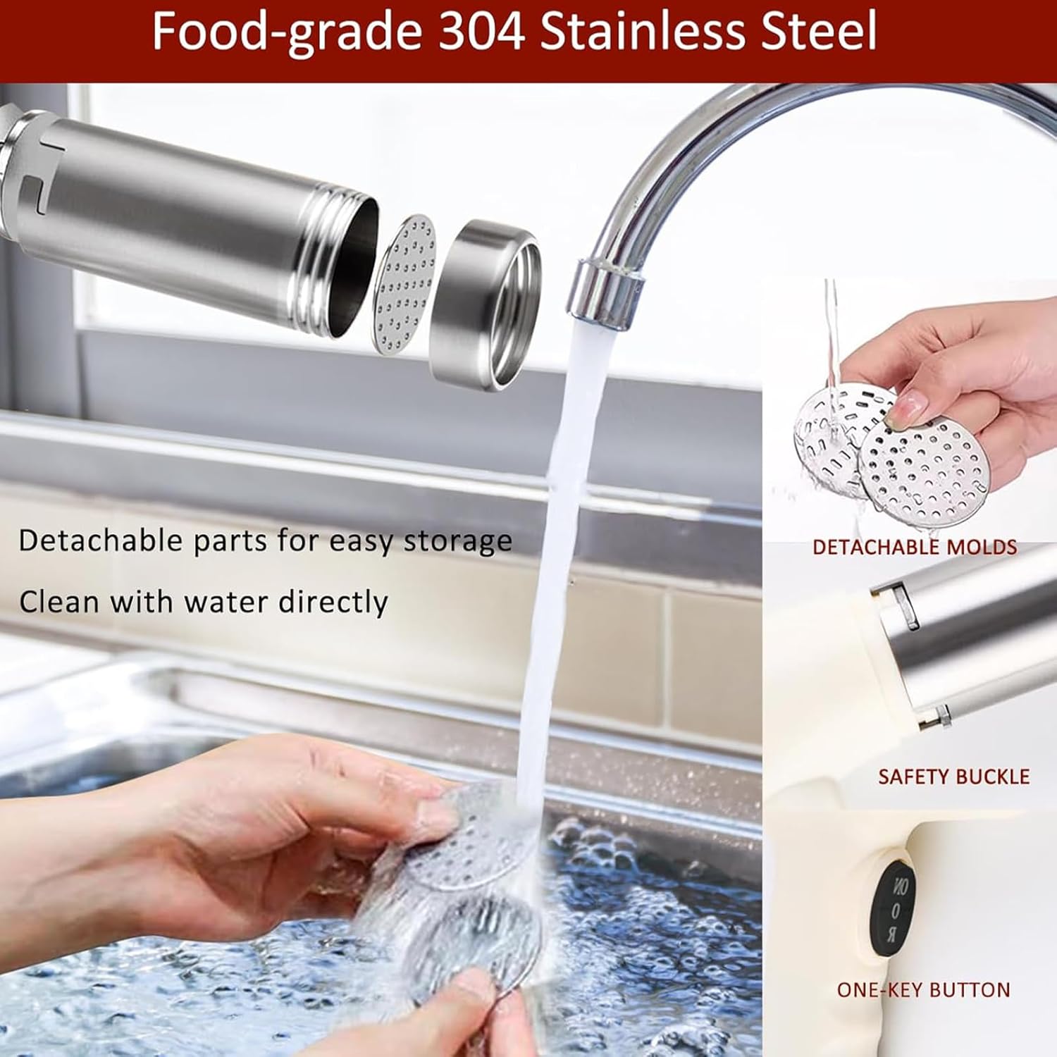 Handheld Electric Pastas Maker Machine Noodles Making Machine for Handmade Spaghetti Noodles and Sausages