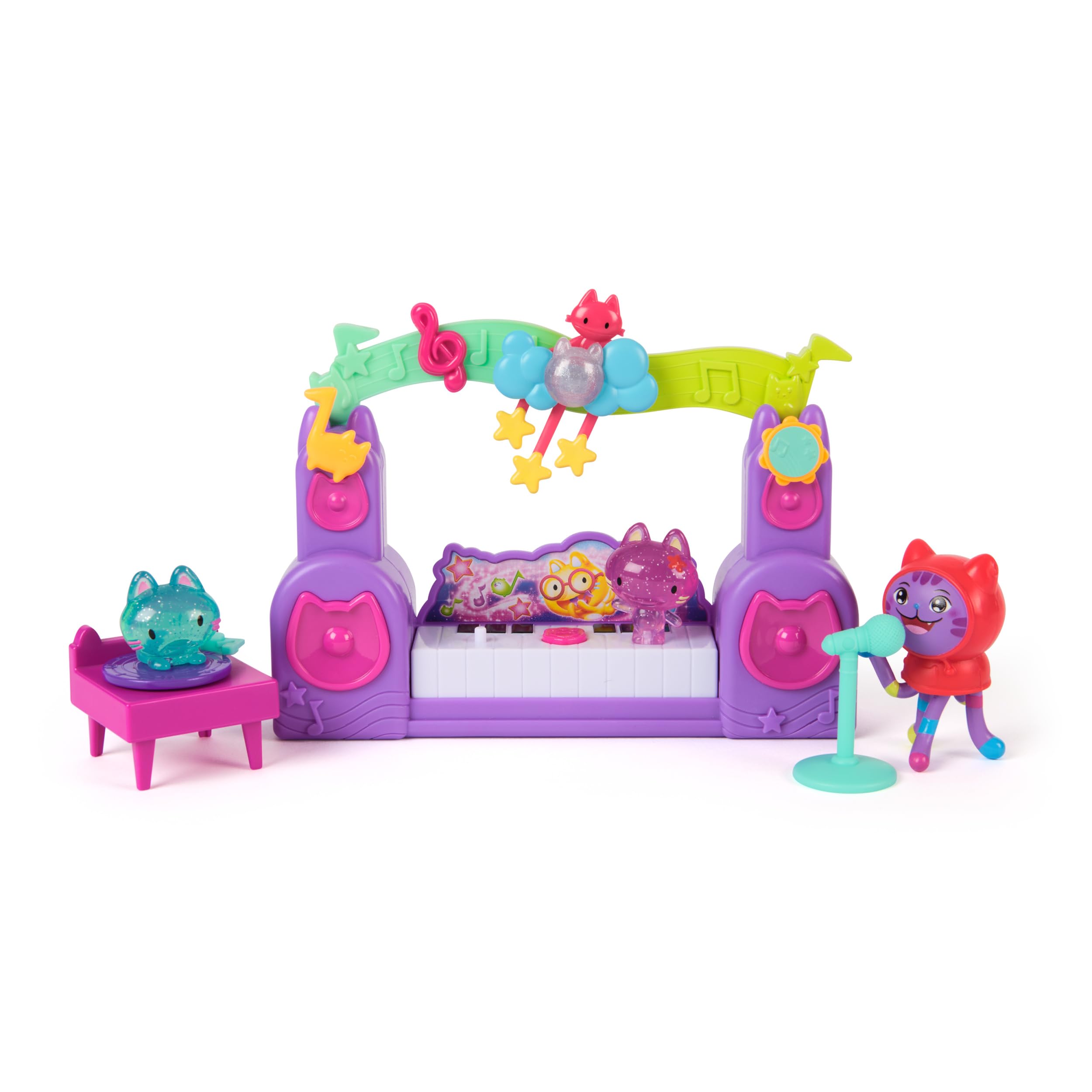Gabby’s Dollhouse: The Movie – Set Gioco con DJ Catnip, 2 Personaggi e Accessori, Giocattolo per Bambine e Bambini dai 3 Anni in su