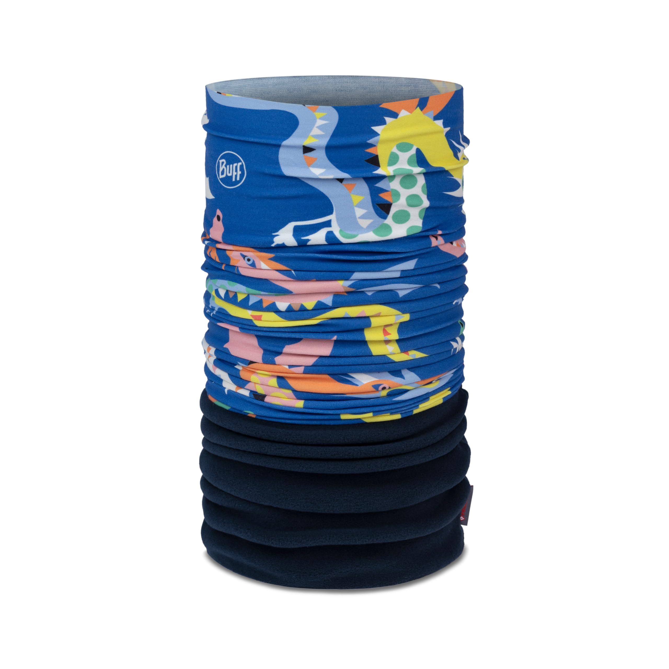 Buff Bivakmuts voor jongens en meisjes, multifunctioneel, warm, gevoerd, comfortabel, zacht, hals en hoofd, eenheidsmaat, blauw