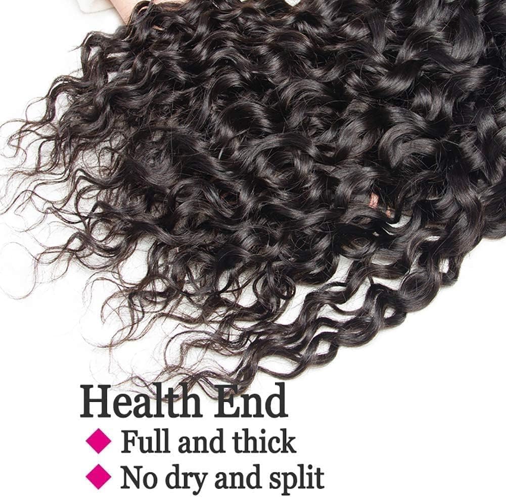 Human Hair Bundles Wet and Wavy Bundles Human Hair Brazilian Unprocessed Remy Hair Water Wave Weave Extensions 20 22 24 Inch Natural Black - Image 4