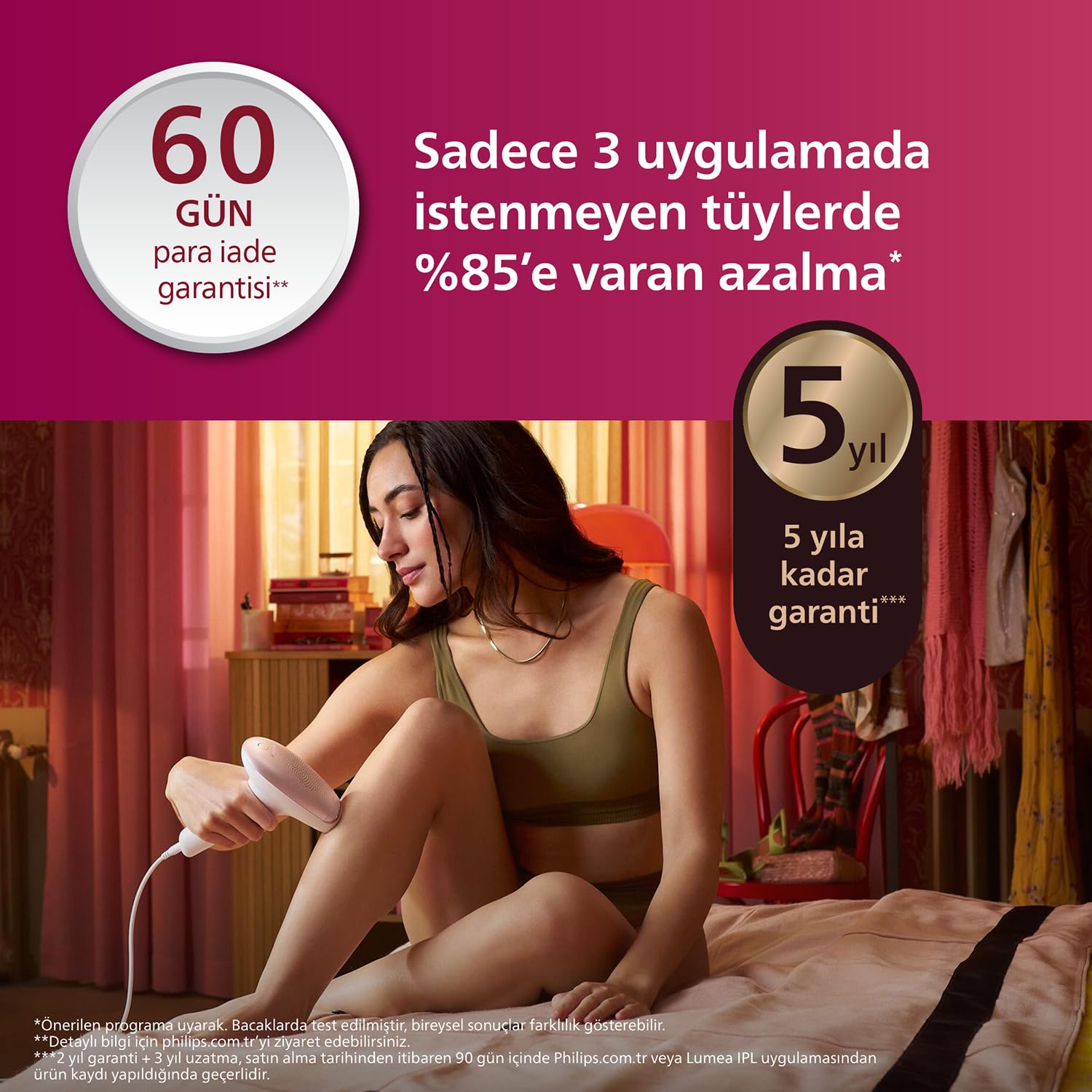 Philips Lumea BRI921/00 - Dispositivo di depilazione IPL avanzato con 2 attacchi per viso e corpo, edizione speciale Beauty con rifinitore a penna compatta satinato, con rifinitore a penna compatta
