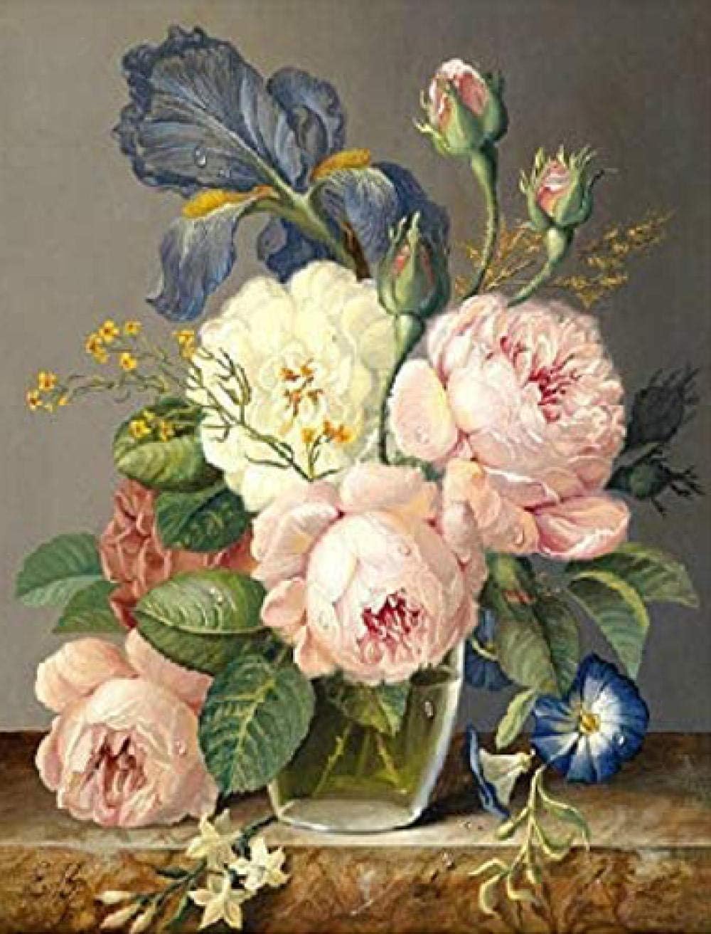 Kreuzstich Set 'Malerischer Wasserfall' 40x50cm - Vorgedruckte Leinwand Für Anfänger