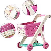Vista 3 de Juego de carrito de compras de 102 piezas para niños con comida y accesorios de simulación, perfecto para niños a partir de 3 años