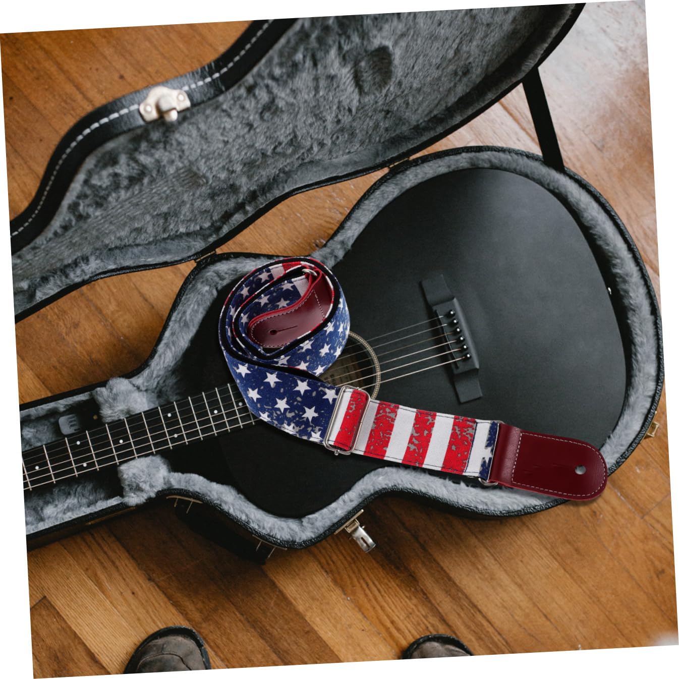 YARNOW Tracolla Regolabile per Basso Chitarra Tela e Decorativa e Accessorio Pratico per Strumenti Musicali Cinghia per Chitarra da Sostituzione con Design