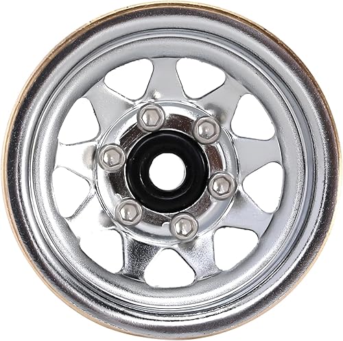 Miniatura 5 de INJORA Rueda Beadlock 1.0 con anillo de latón compensación negativa -0.149 in 1.0" Ruedas para TRX4M Axial SCX24 118 124 actualización (negro)