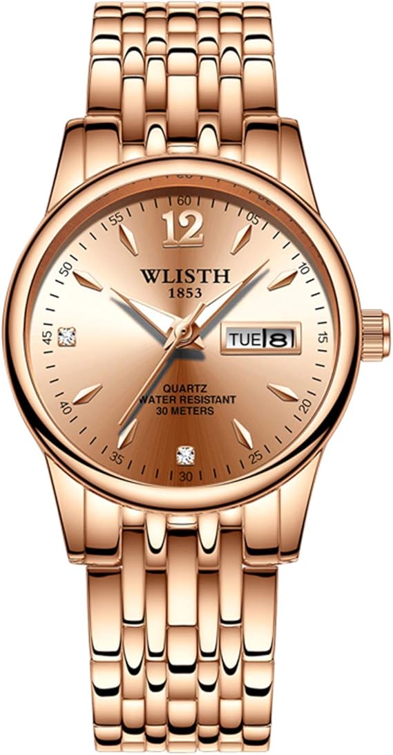 Amazon Co Jp 腕時計日付機能付きレディースクォーツアナログアロイストラップウォッチルミナスレディース腕時計 A 腕時計