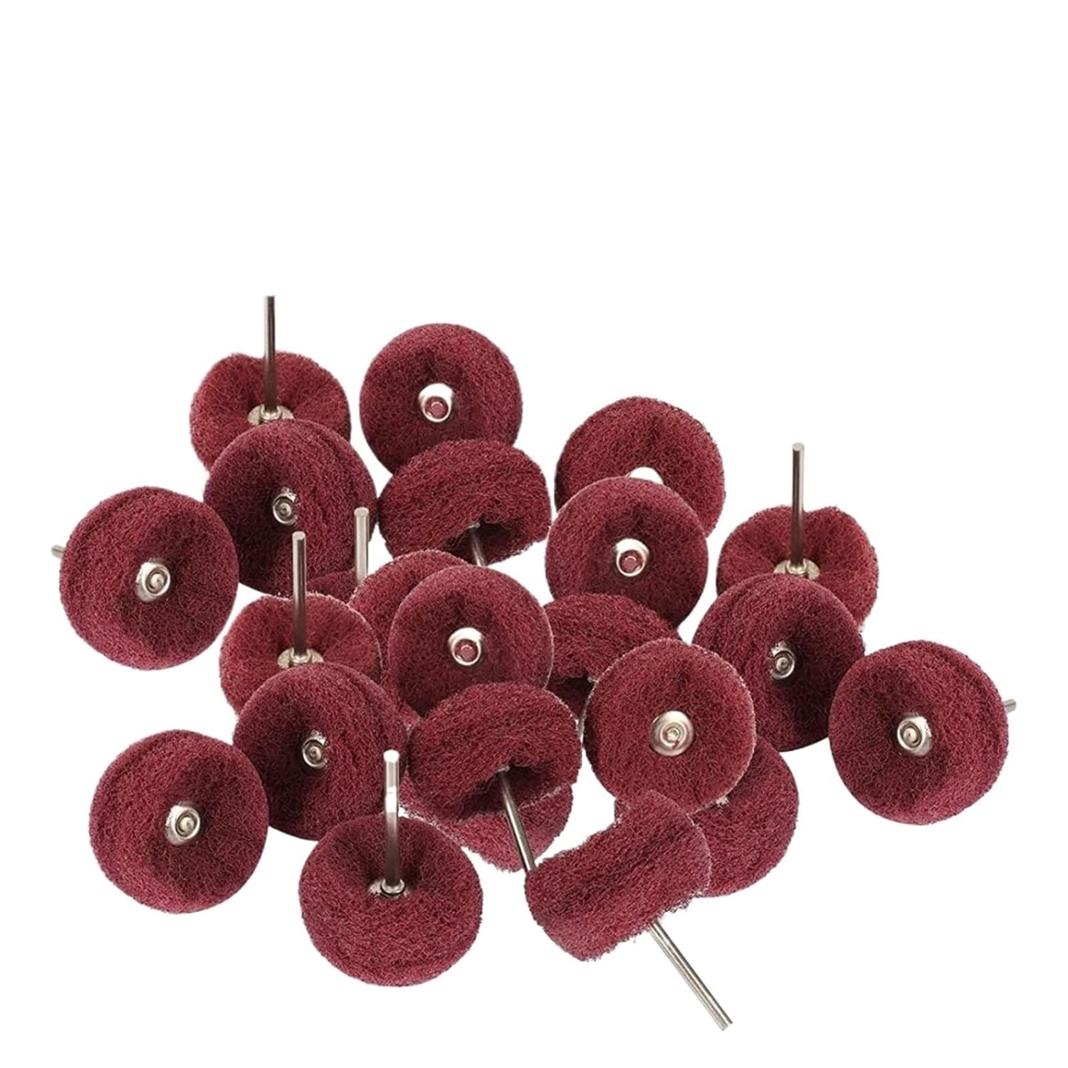 100Pcs Abrasive Buffing Wheels, 1 Inch Polishing Wheel Set with 1/8 Shank 80 150 240 400 600 Grit Sc(100PC 180Grit,3mm Shank)