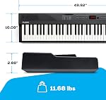 Alesis 88 Piano clavier avec 480 Des sons, des haut-parleurs, USB MIDI, Carry-Bag, Stand, Casques, Pédales et leçons de piano pour débutants
