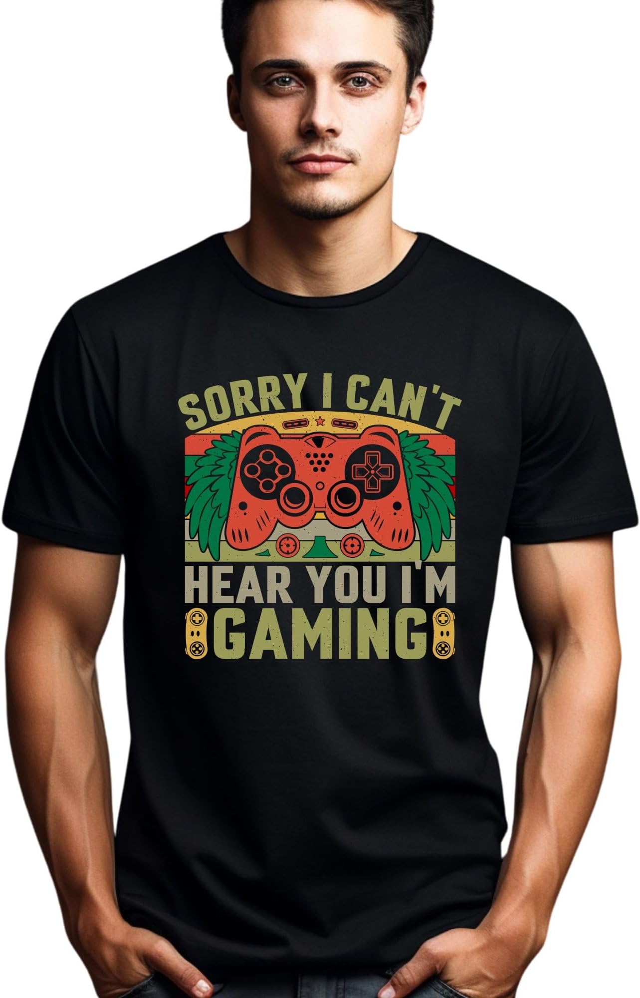 Sorry I Can't Hear You I'm Gaming T-Shirt, Vintage Gamer Tee, Retro Video Game Shirt, Gift for Gamers, Gaming Apparel
