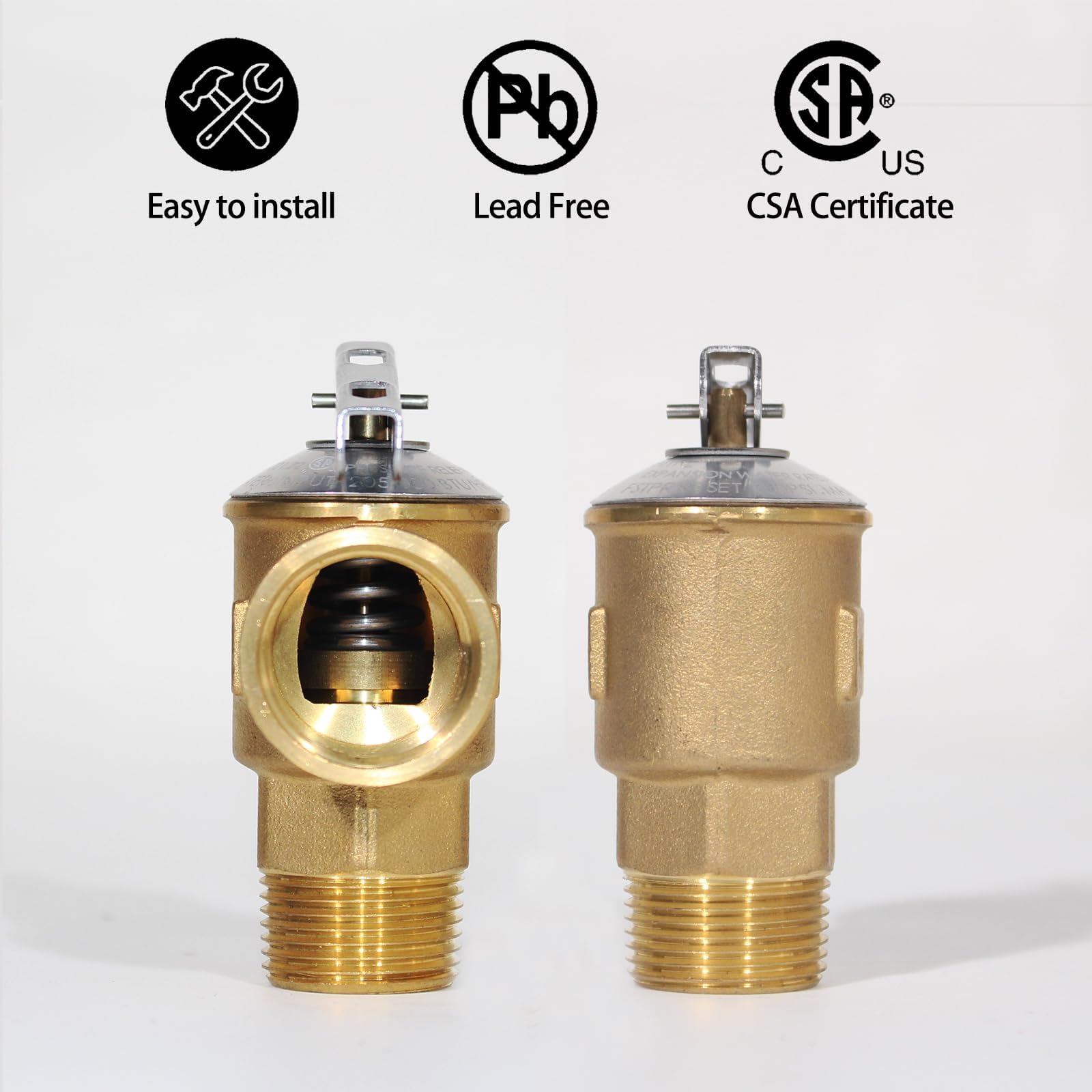 Kit de válvula IPS de 3/4 pulgadas para calentador de agua aislador sin tanque, construcción de latón de calidad para Rheem, Rinnai, Ecosmart, Navien