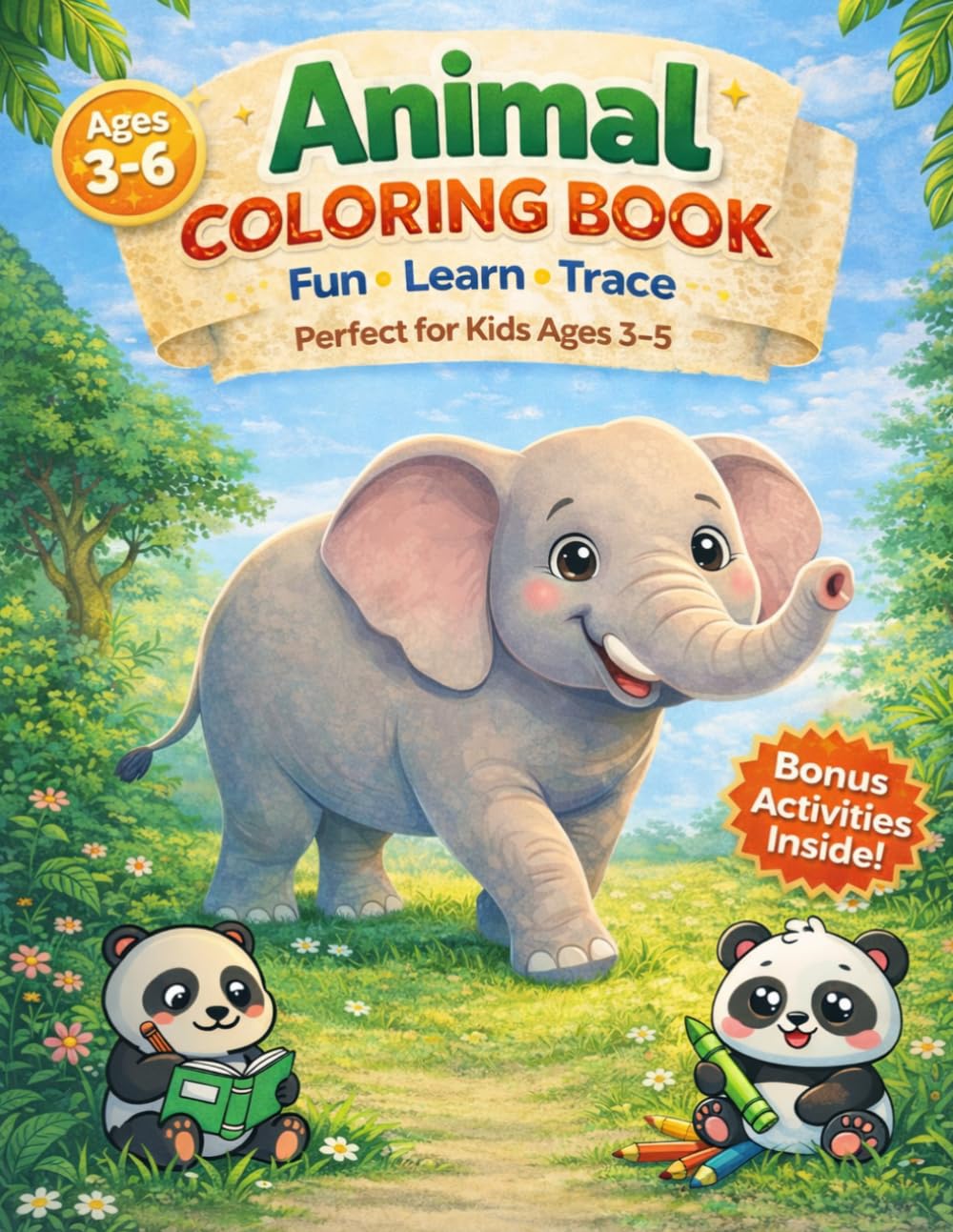 Animal Coloring Book for Kids: Ages 3–5 | Learn ABC with Animals