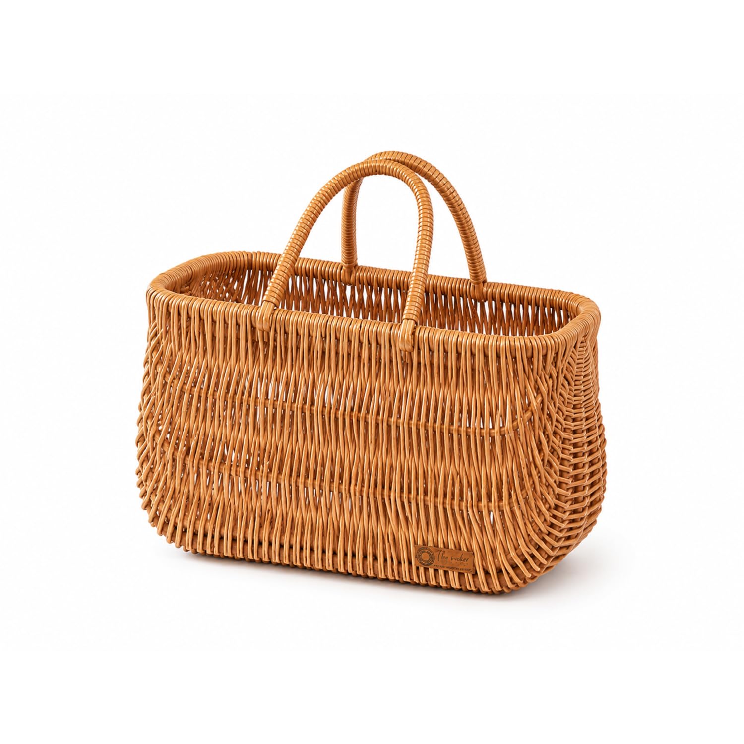 e-wicker24 Panier, Panier pour Un vélo, vélo Panier à vélo Vintage Style rétro, avec Panier à vélo en Osier pour Guidon, Transporter en Osier pour Un vélo