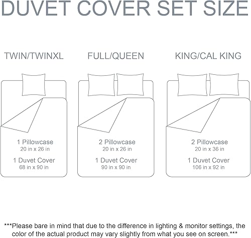 Miniatura 7 de Swift Home YD Chambray - Juego de funda de edredón, Algodón, almendra, Full Queen