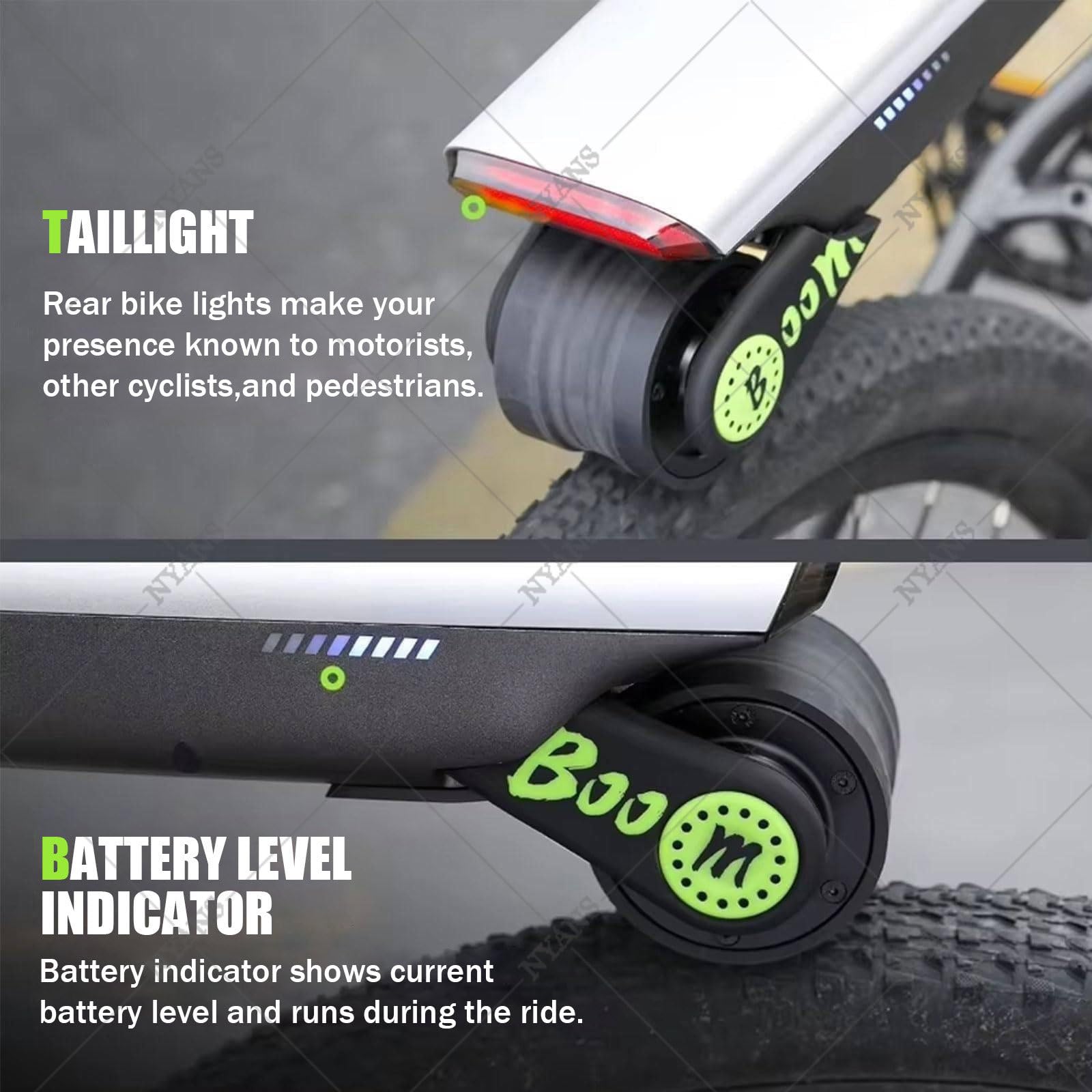 NYANS Motor Auxiliar Eléctrico para Bicicletas,4 Modos De Asistencia y 50km De Autonomía; para Bicicletas De Montaña (1,5/1,75/1,95/2,15 Pulgadas) y De Carretera (25C/28C/35C/38C) Green