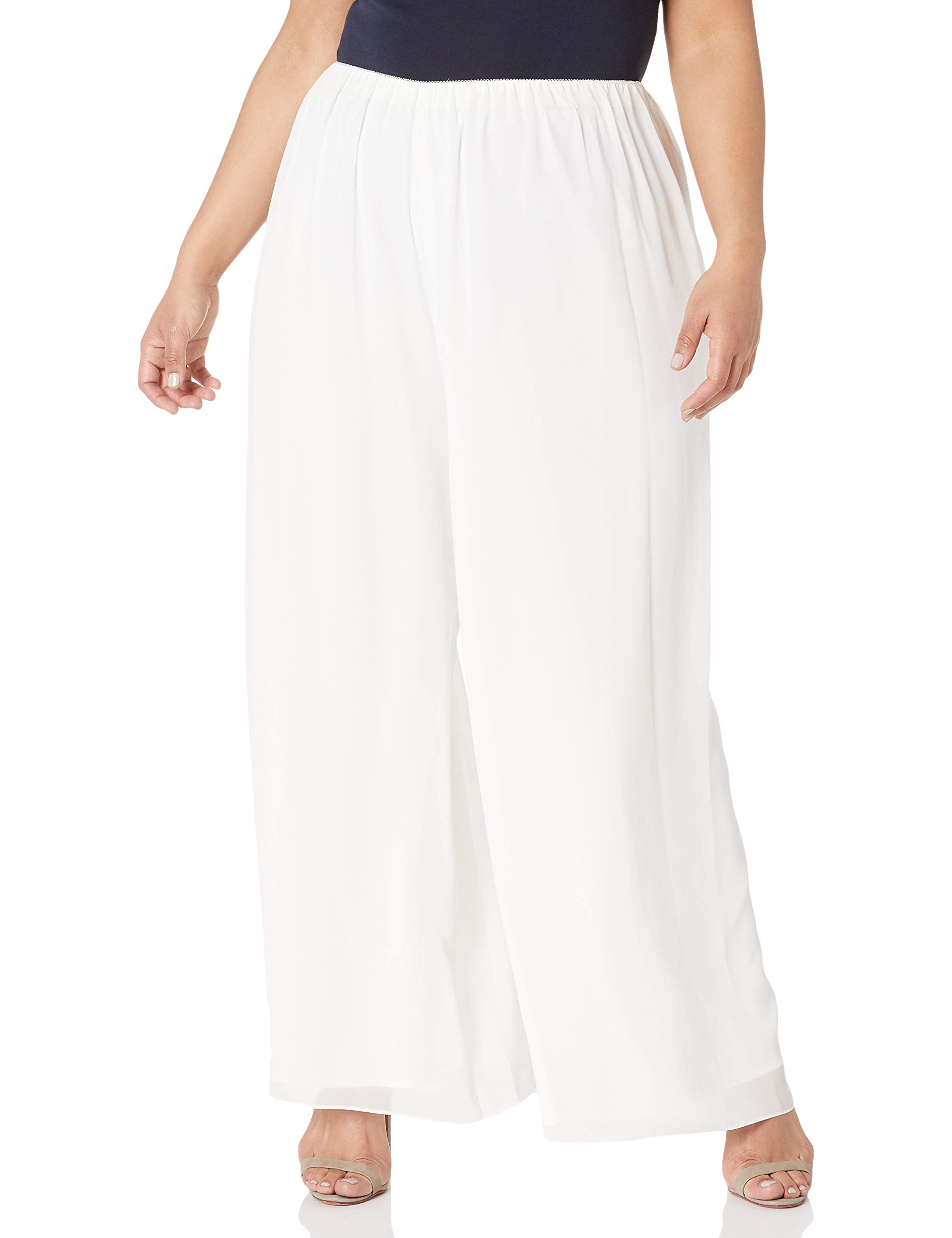 Alex Evenings Womens Wide Leg Chiffon Dress Pant for Mother of The Bride Elegant Party Outfit Plus Size