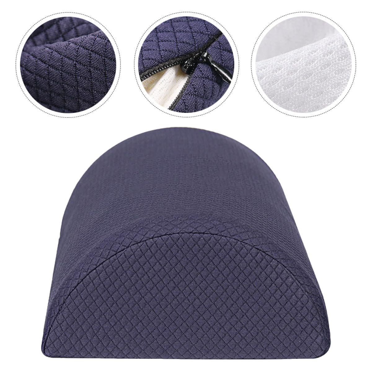 Beinkissen aus Memory Schaum Ergonomisches Kniekissen zur Lendenwirbelstütze Halbrunde Beinrolle für Gesunden Schlaf und Bürogebrauch