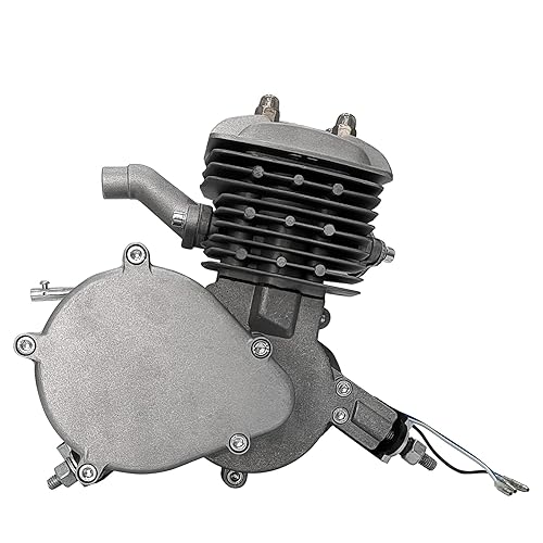CDHPOWER - Motor LD90 de 2 tiempos sin CDI - motor pk80 actualizado color plateado, motor motorizado de gas 66cc80cc