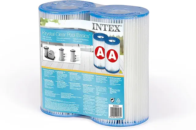Cartuccia Filtro Piscina Intex 29002, 2 Pezzi Dacron Bianco