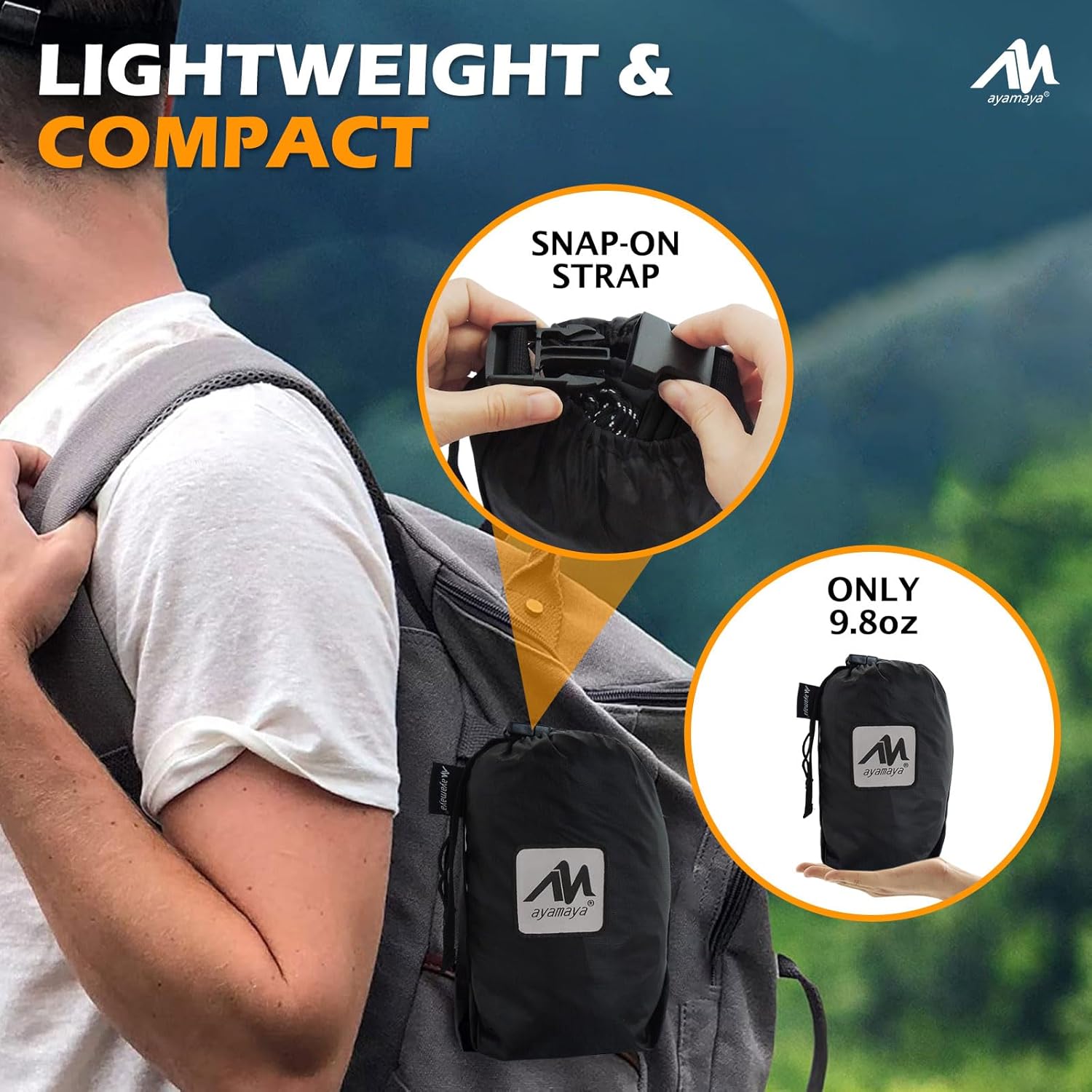 AYAMAYA Hammock Bug Net - 11.15ft Superfine Mosquito Net for Hammocks,w/Double-Sided Zipper, Lightweight Portable Hammock Netting,Fast and Easy Set Up, Fits All Camping Hammocks - Image 4