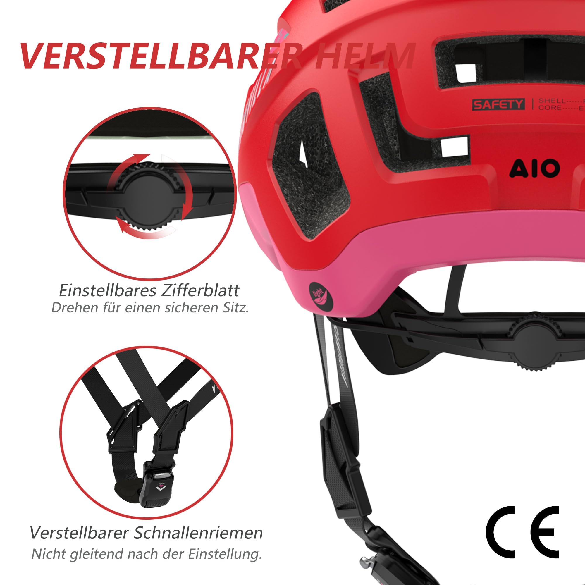 Casco da bici da strada per uomo e donna, casco da bicicletta da trekking da città, casco da competizione professionale, ultra leggero, ventilato, con fibbia magnetica per posizionare gli