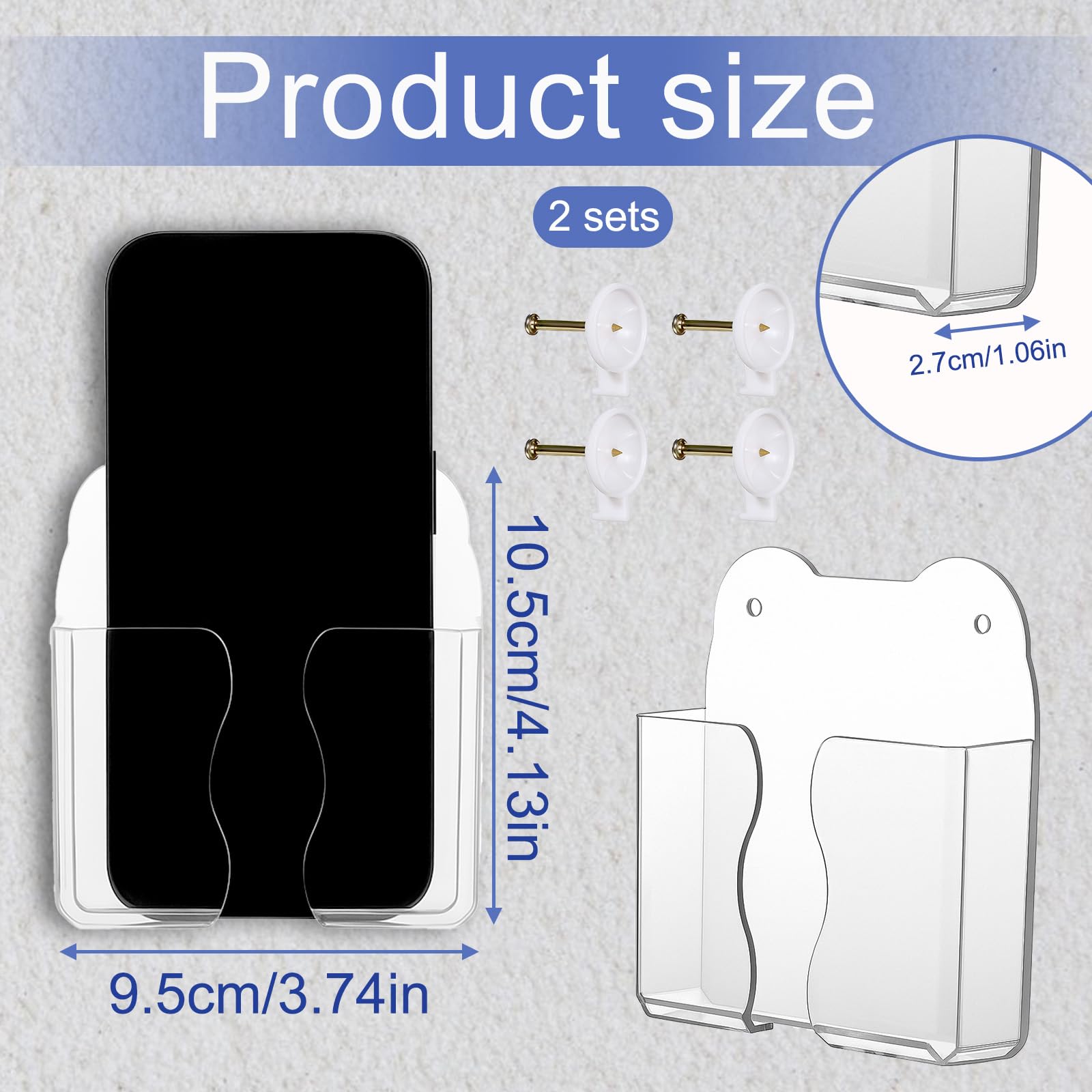 HomeMount Handsfree muurbevestiging telefoonhouder met zelfklevende strip voor slaapkamer woonkamer keuken compatibel met alle telefoons of mini ipad HomeMount Handsfree muurbevestiging telefoonhouder met zelfklevende strip voor slaapkamer woonkamer keuken compatibel met alle telefoons of mini ipad