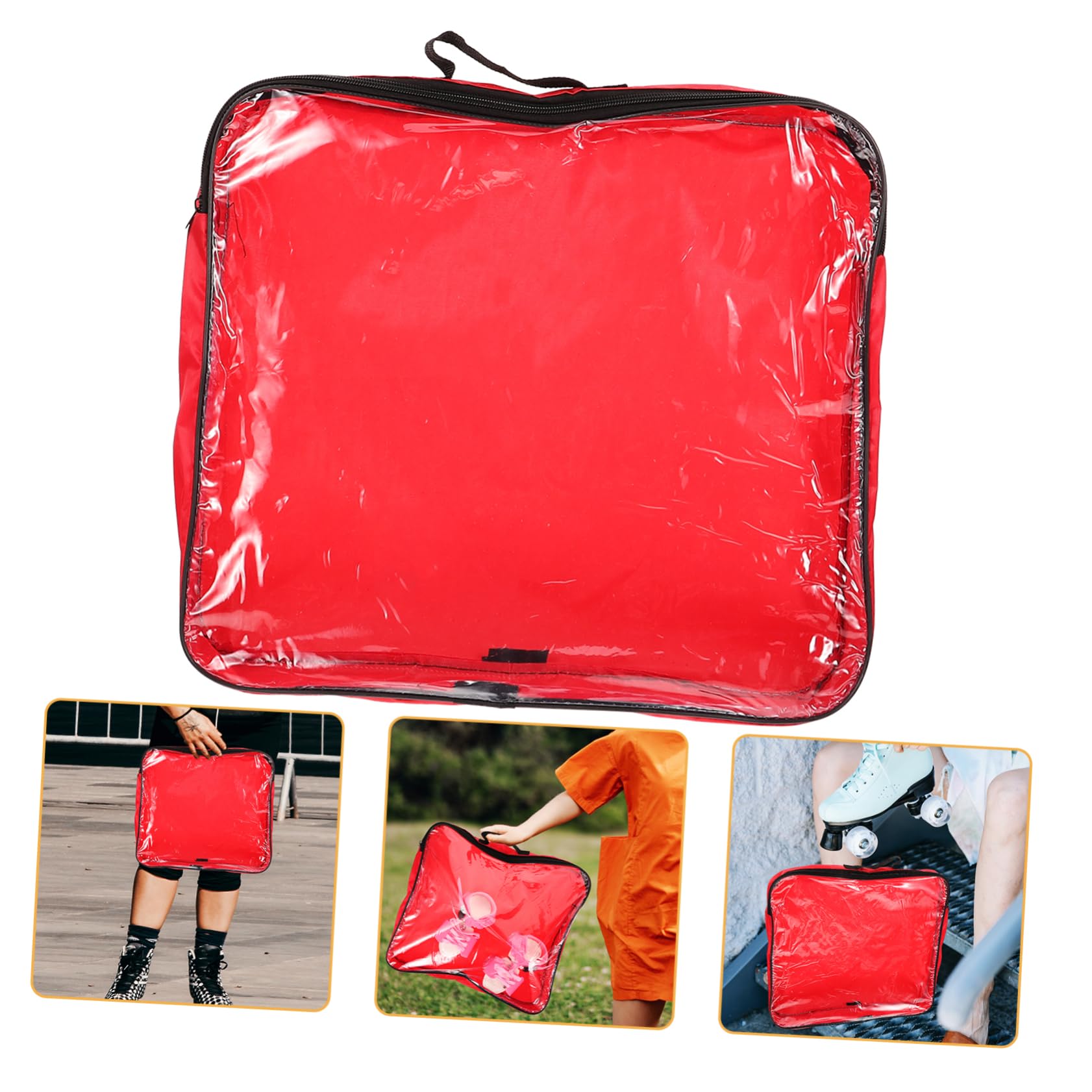 Abaodam Lightweight Roller Skates Bag Durable Pouch for Ice Skates Multi Functional Holder with Capacity for Carrying and Storage