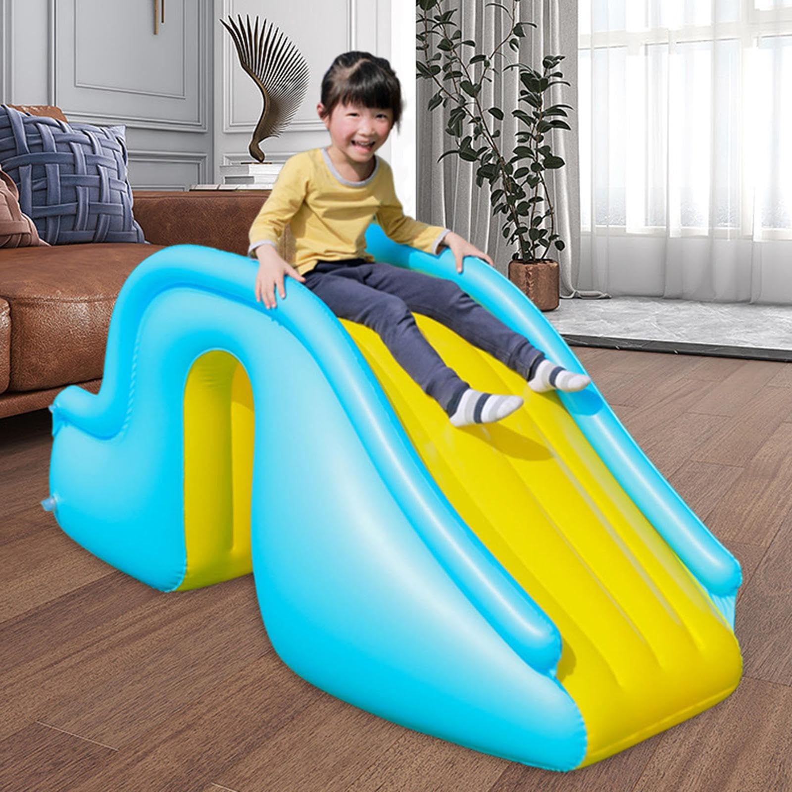 Inflable Tobogán Piscina Deslizador Agua Juego Inflable Antideslizante Parque Acuático Material PVC Seguro Y Adecuado para Niños en Piscinas